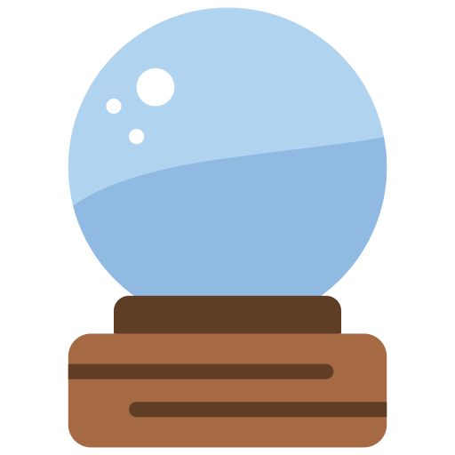 Crystal ball Basic Miscellany Flat icon