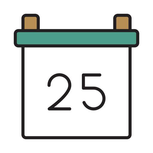 Calendar Generic Thin Outline Color icon