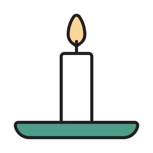 Candle Generic Thin Outline Color icon