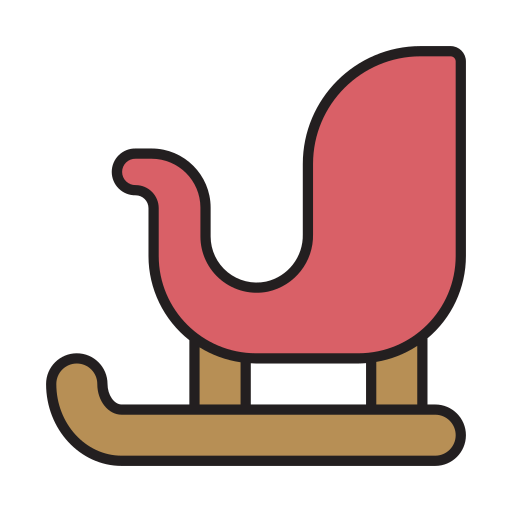 Sleigh Generic Thin Outline Color icon