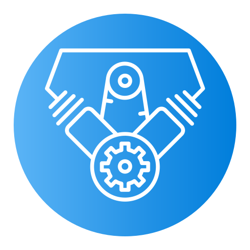 silnik samochodowy Generic Flat Gradient ikona