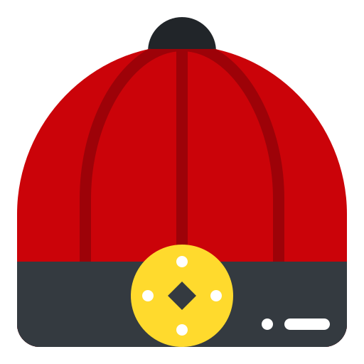 cappello cinese Generic Flat icona