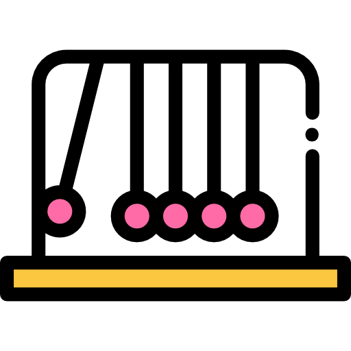 Newton cradle Detailed Rounded Lineal color icon