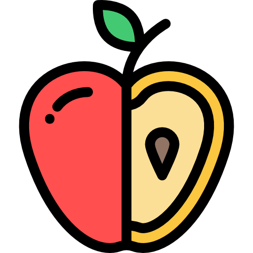 jabłko Detailed Rounded Lineal color ikona