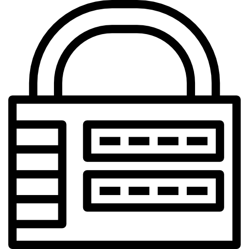 vorhängeschloss Becris Lineal icon