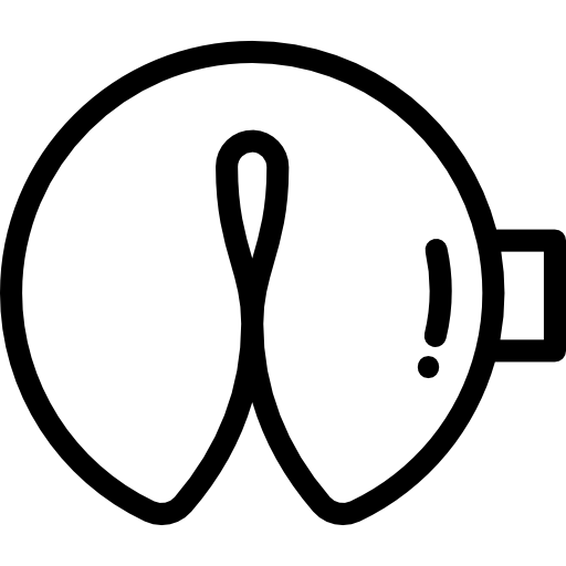 galleta de la fortuna Detailed Rounded Lineal icono