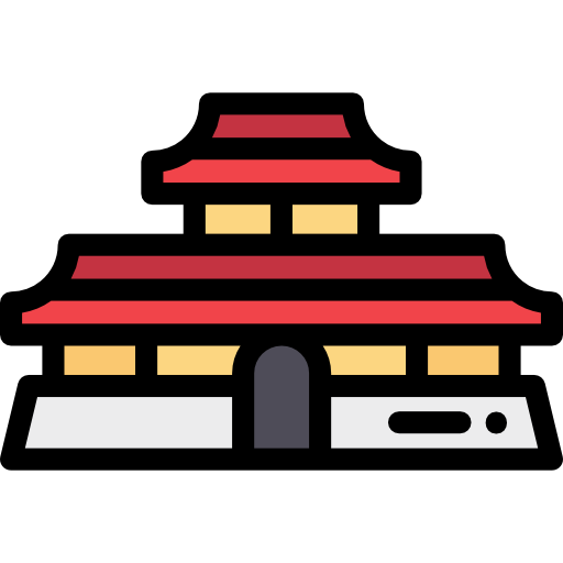 Temple Detailed Rounded Lineal color icon