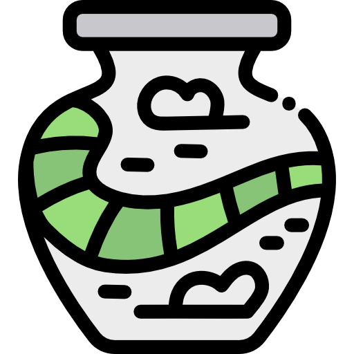 Vase Detailed Rounded Lineal color icon