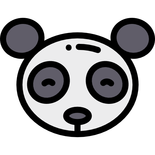 panda Detailed Rounded Lineal color icon