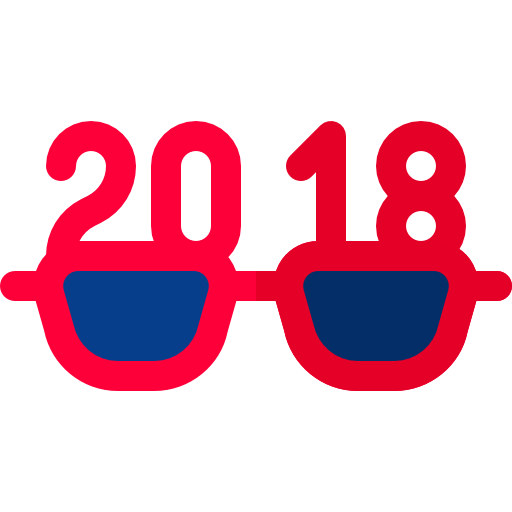 Óculos de ano novo Basic Rounded Flat Ícone