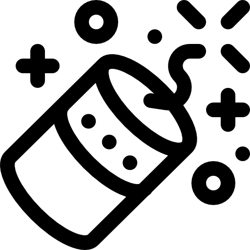 petardo Basic Rounded Lineal icono