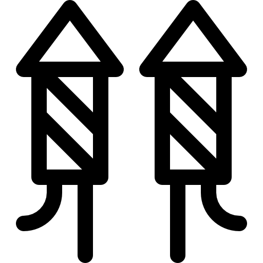 fajerwerki Basic Rounded Lineal ikona