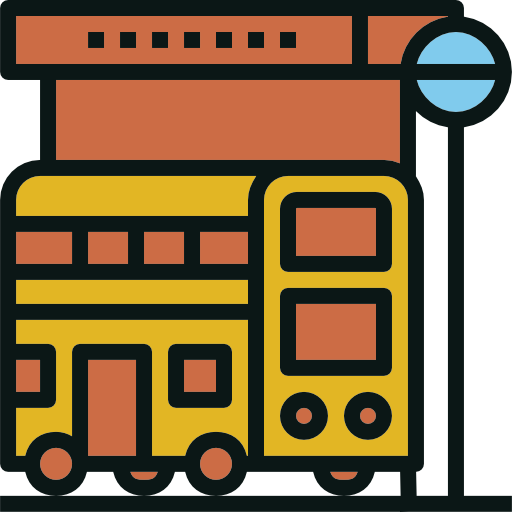 parada de autobús Becris Lineal color icono