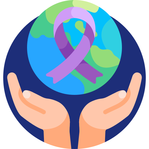 Dia mundial del cancer Detailed Flat Circular Flat icono