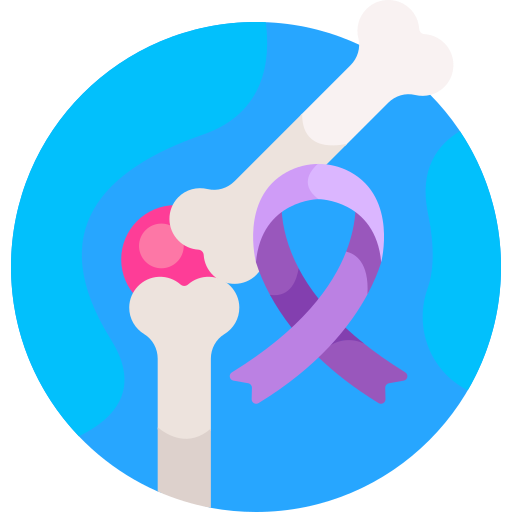 Bone cancer Detailed Flat Circular Flat icon