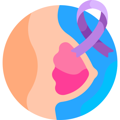 Breast cancer Detailed Flat Circular Flat icon