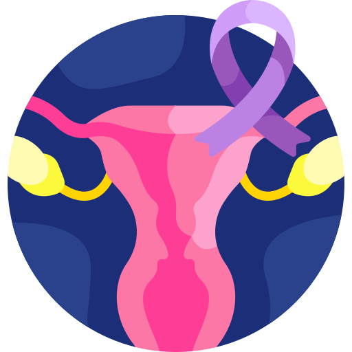 Ovarium cancer Detailed Flat Circular Flat icon