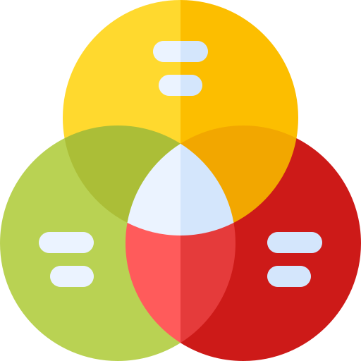 venn-diagramm Basic Rounded Flat icon