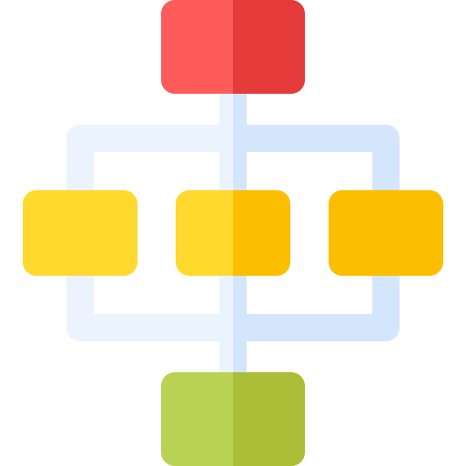 diagramma di flusso Basic Rounded Flat icona