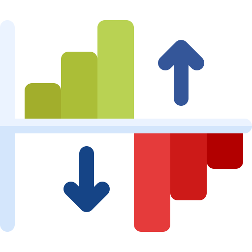 gráfico de barras Basic Rounded Flat icono