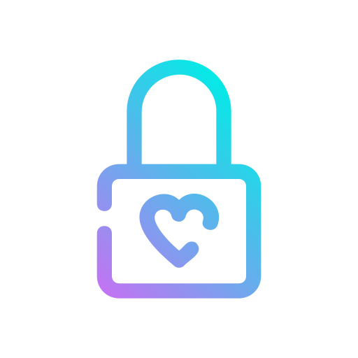 Heart lock Generic Gradient icon