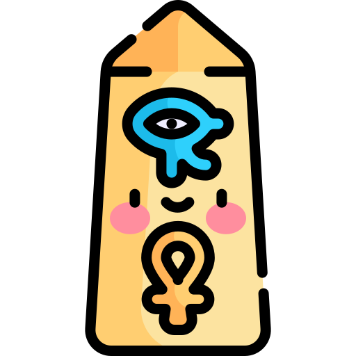 hieroglif Kawaii Lineal color ikona
