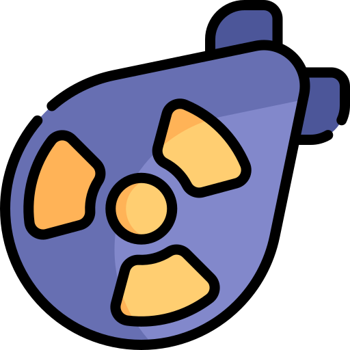 bomba nuclear Kawaii Lineal color icono