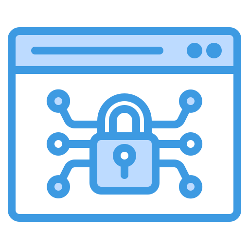 Web protection Generic Blue icon