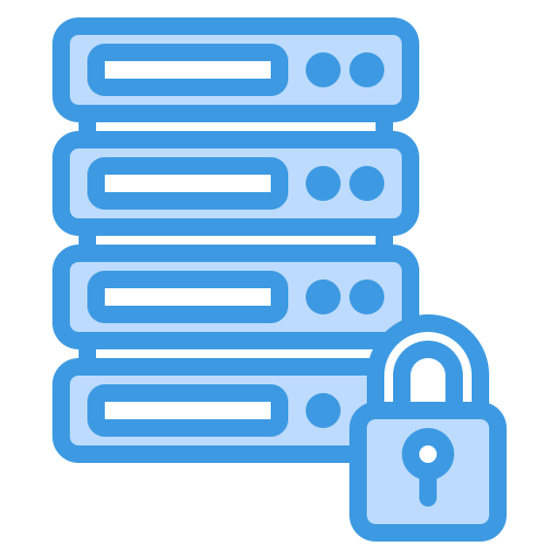 bezpieczeństwo bazy danych Generic Blue ikona