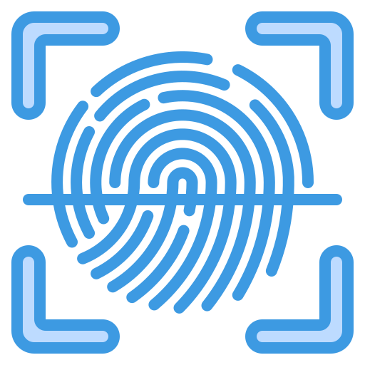 fingerabdruck-identifikation Generic Blue icon