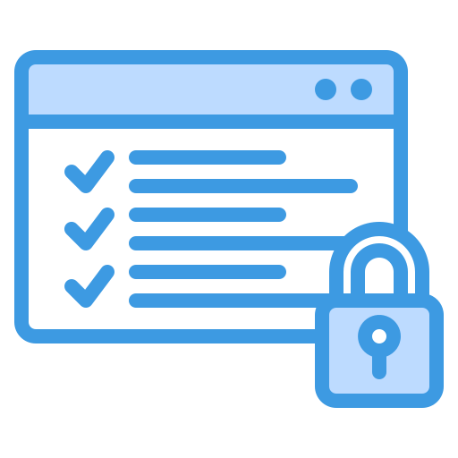 안전한 데이터 Generic Blue icon