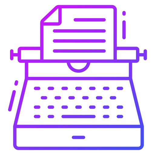 máquina de escribir Generic Gradient icono