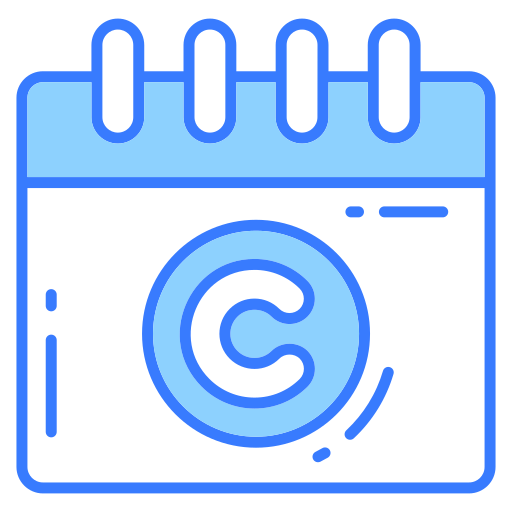 Срок действия авторских прав Generic Blue иконка