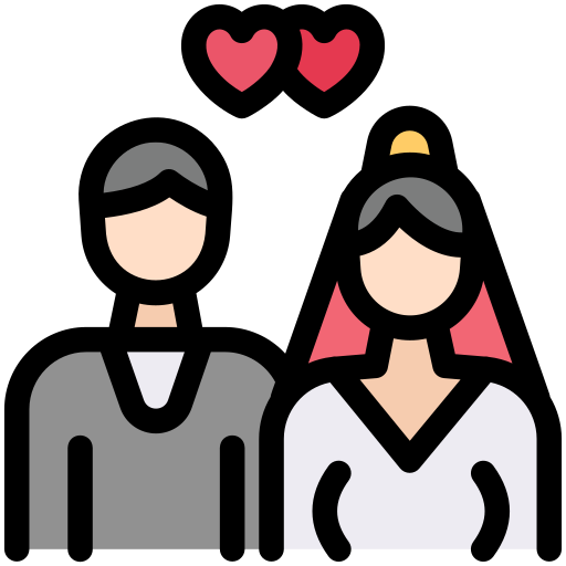 結婚式のカップル Generic Outline Color icon