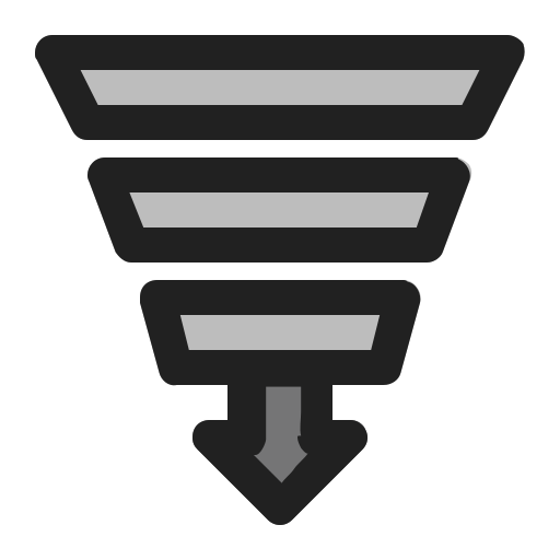 セールスファネル Generic Grey icon