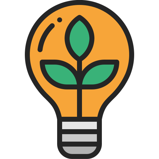 Eco bulb Generic Outline Color icon