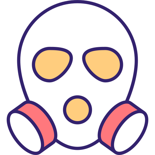 máscara de gas Generic Outline Color icono
