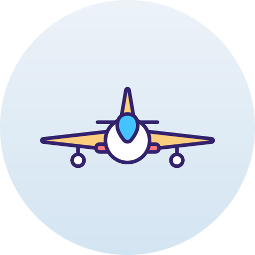 vliegtuig Generic Circular icoon