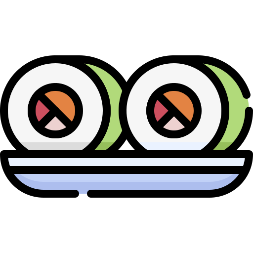 kimbap Generic Outline Color icon