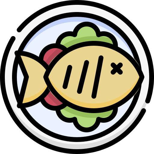 smażona ryba Generic Outline Color ikona