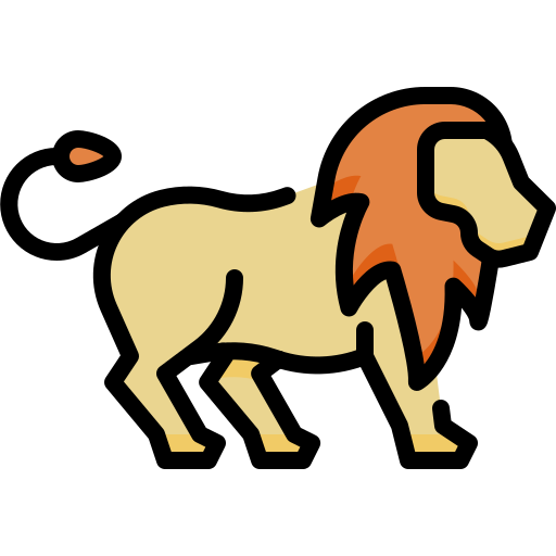 Lion Generic Outline Color icon