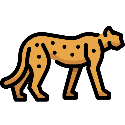 Cheetah Generic Outline Color icon