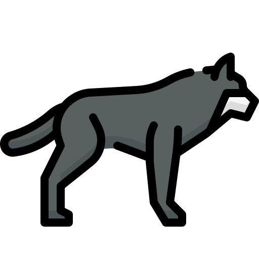 Wolf Generic Outline Color icon