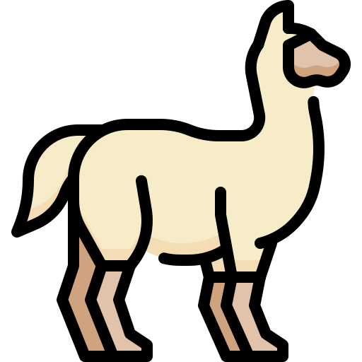 alpaca Generic Outline Color icoon