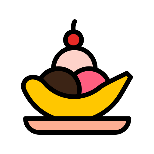 banane split Generic Outline Color Icône