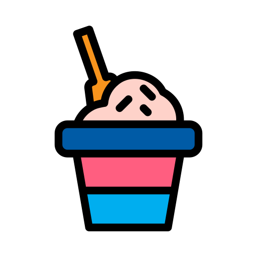 Чашка мороженого Generic Outline Color иконка