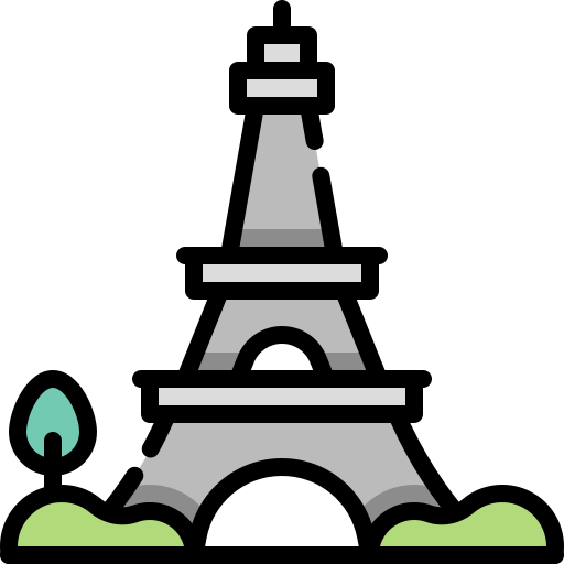 Эйфелева башня Generic Outline Color иконка