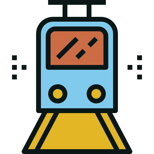 Трамвай Becris Lineal color иконка