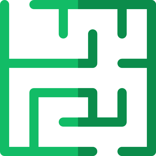 Maze Basic Rounded Flat icon