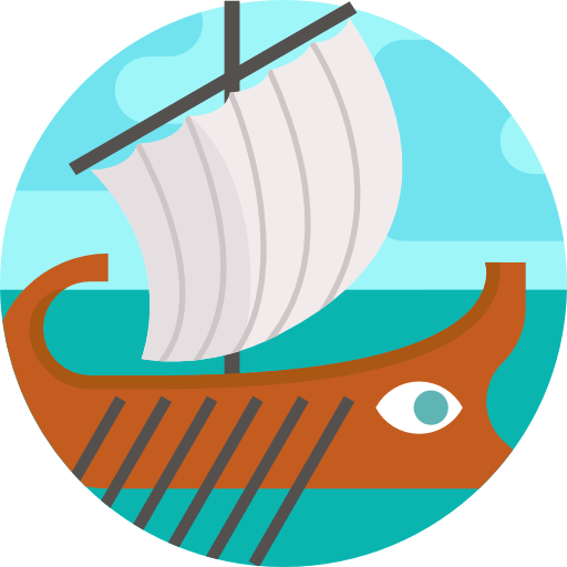 三段櫂船 Detailed Flat Circular Flat icon